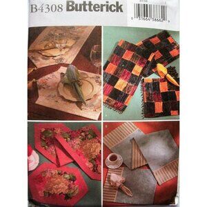 Butterick B4308 Table Runner & Placemats Sewing Pattern For Home Decor
